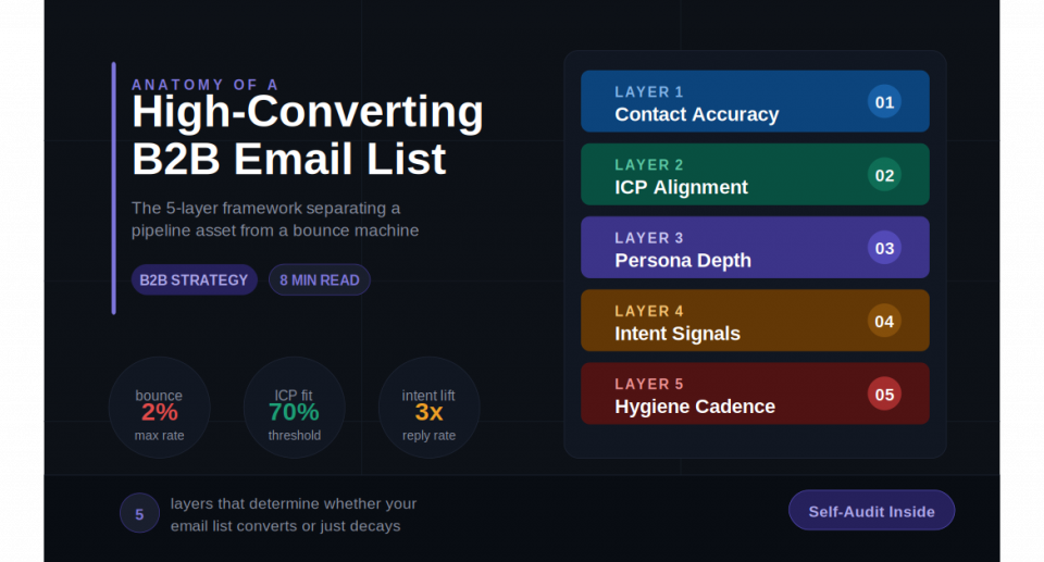 Anatomy of a High-Converting B2B Email List: What Separates a Pipeline Asset from an Expensive Bounce Machine
