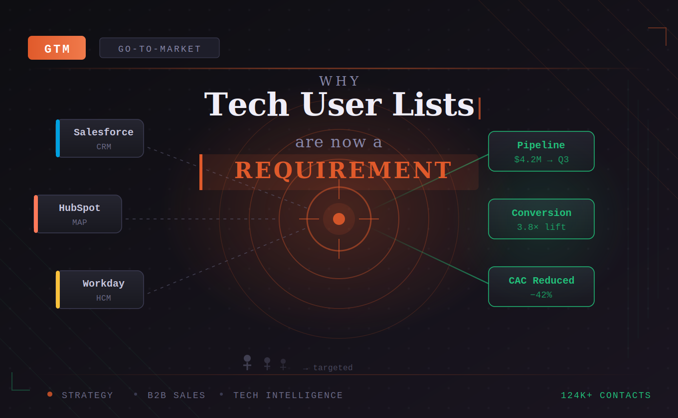 Why Tech User Lists Are Now a GTM Requirement